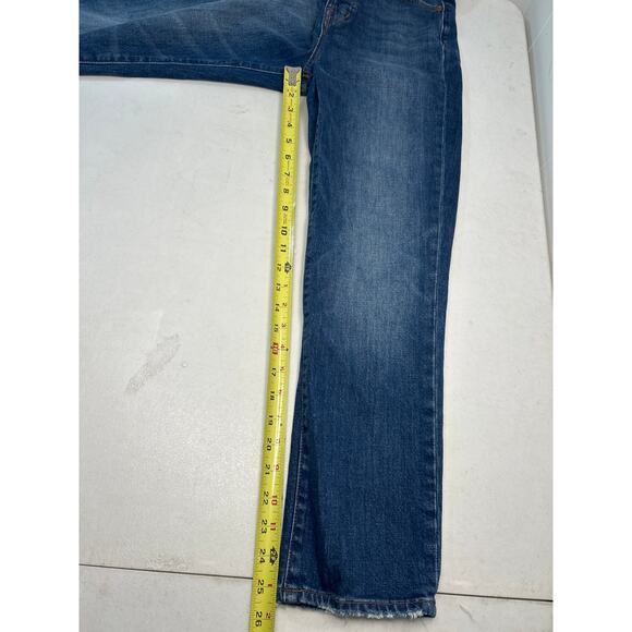 Madewell The Perfect Vintage Cropped Jean Size 26. Medium Dark Wash - Picture 5 of 5